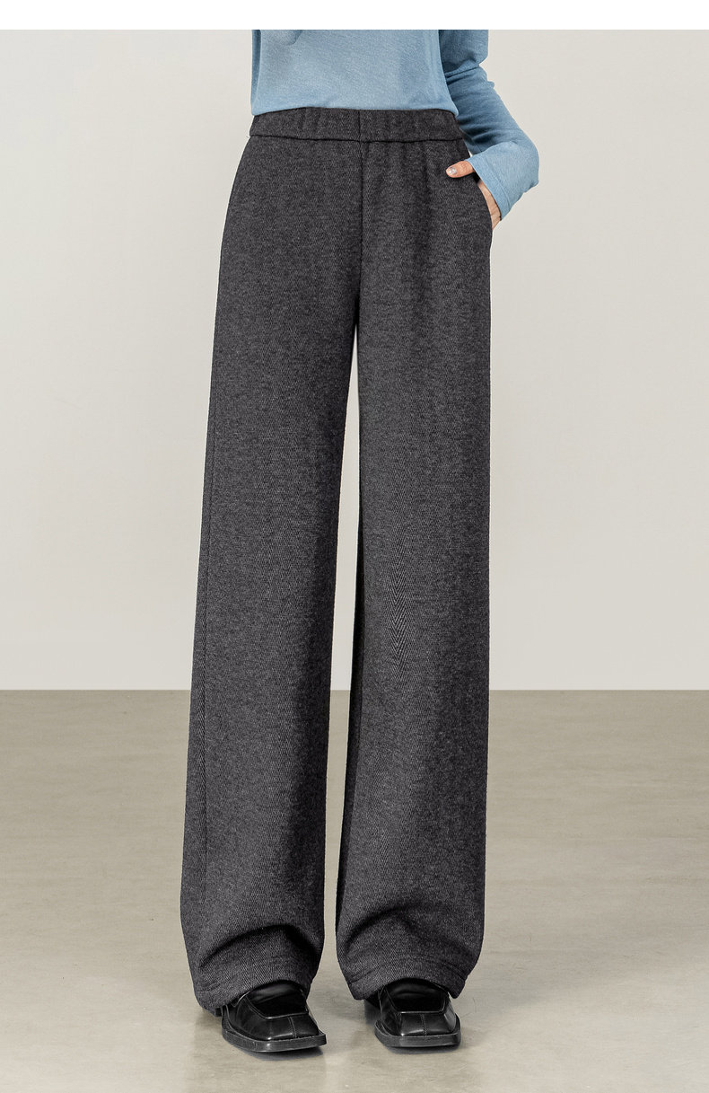 SENTUBILA Fleece-gefütterte Hosen für Damen 2026 Winter Acetat Elastischer Bund Weites Bein Lässige Vielseitige Hosen 154KD3652 – Detail 30