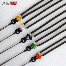 Natural agate chain rope hand-woven hanging safe buckle rope women jade men jade pendant lanyard wholesale