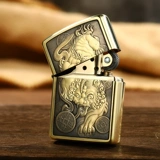 Мужская оригинальная ветрозащитная медная зажигалка на керосине, подарок на день рождения