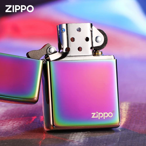 Новый официальный подлинный Zippo более легкий подлинный ветрозащитный керосиновый фэнтези -цветный цвет ледяное лицо подарки подарка на заказ гравировки