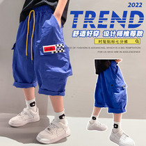 Boy casual pants Summer children mid-waist shorts 2022 new 50% pants CUHK Tong Fashion Summer Tide Cards
