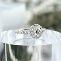 Платиновое кольцо, 5 размер, с сертификатом GIA