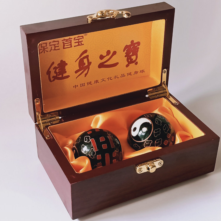 Cloisonne 45MM bell tone Baoding iron ball fitness ball middle-aged and elderly health care ball massage exercise finger grip ball