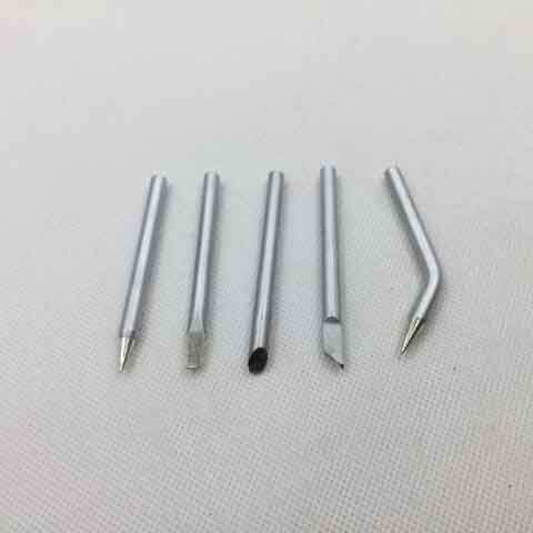 60W external heat type environmentally friendly electric soldering iron tip soldering iron nozzle inclined flat head curved tip Luo iron head electric welding head