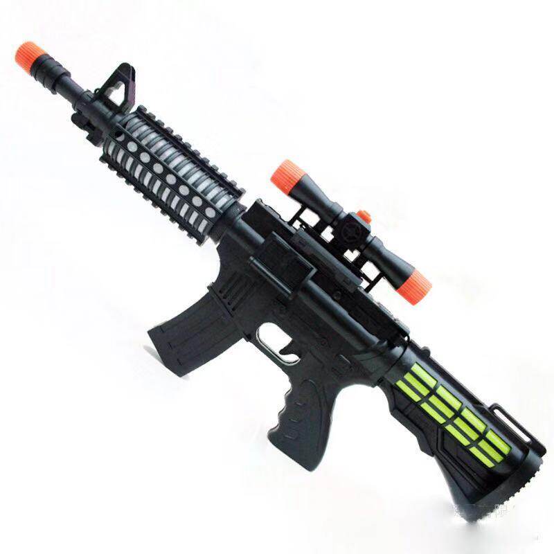 Children's electric children's toys submachine gun sound light music simulation boy pistol little boy spear hot new