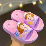 Детские нескользящие тапочки, мультяшные милые слайдеры, обувь, мягкая подошва