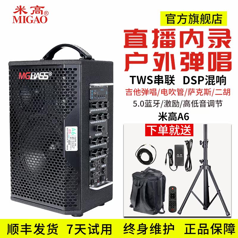 Michael's new A6 speaker outdoor folk guitar singing street singer road performance portable live audio