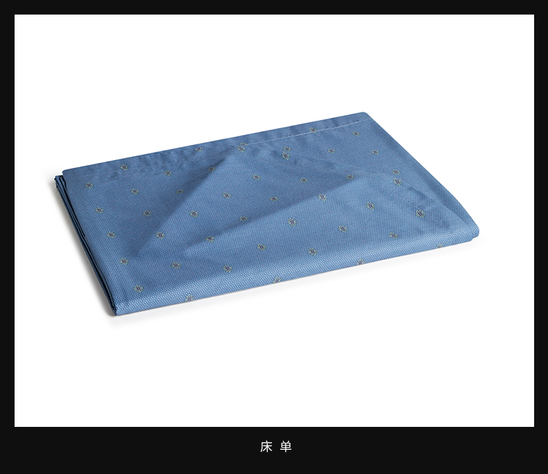ROYALCOVER / Luo Kafu in vải châu Âu bông denim hình học trung tính gió Aosta - Bộ đồ giường bốn mảnh bộ chăn ga gối đệm giảm giá
