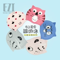 Yizi trẻ em hoạt hình mũ bơi silicone bé trai và bé gái phổ tai bịt tai không thấm nước dễ thương mũ bơi thiết bị bơi 	mũ bơi ko ướt tóc	