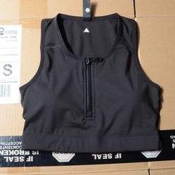 American Vitality Original Single Triangle Vest Style Nude Medium Strength Zipper Bra Yoga Sports Fitness Bra