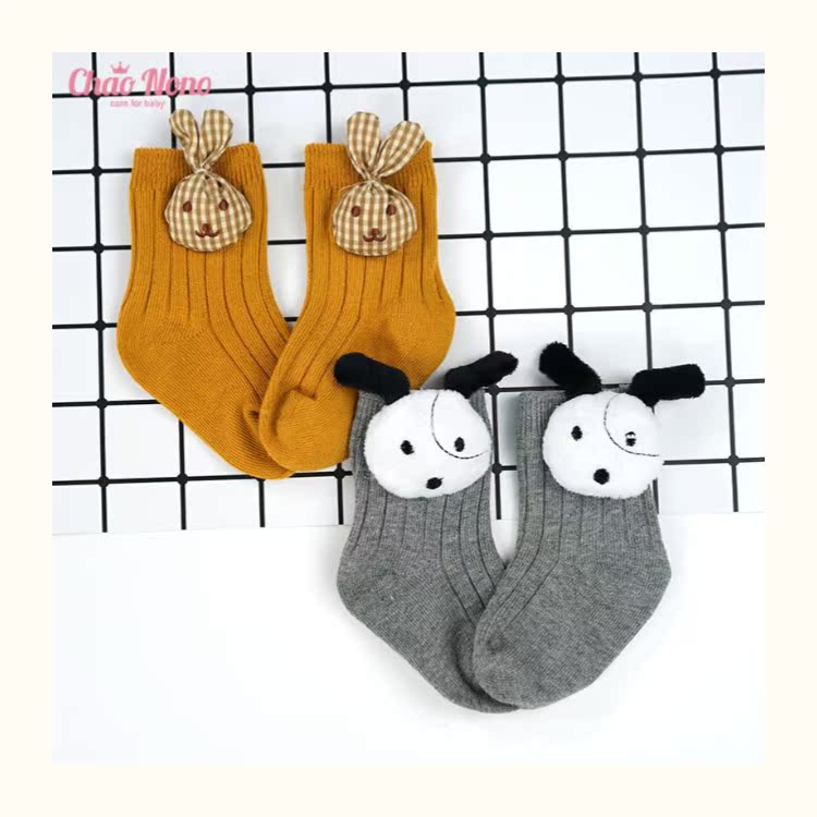 Vớ xuân cho bé 0-1 tuổi Bé 3 cotton sơ sinh thời trang 6-12 tháng bé trai và bé gái vớ búp bê dễ thương tất vớ mùa hè đẹp