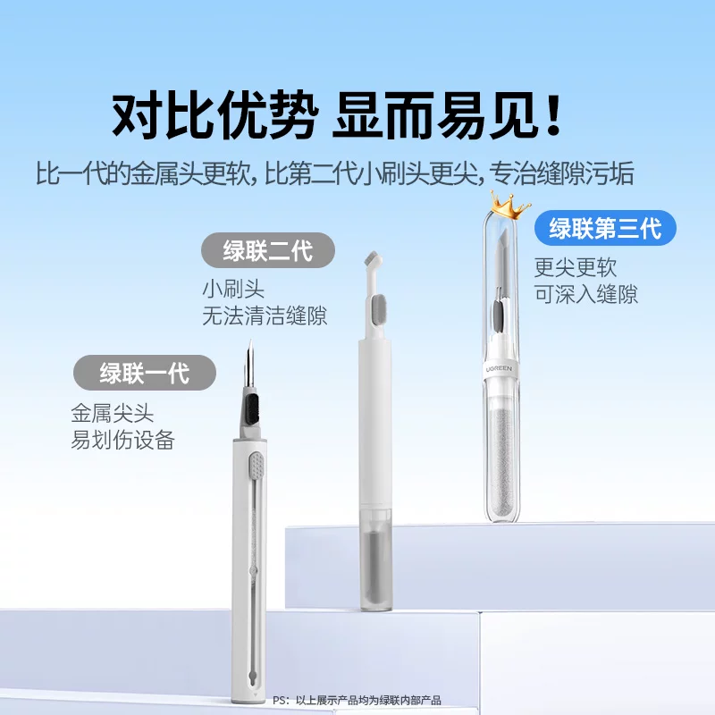 Хозяйственная щетка для чистки наушников Bluetooth совместима с AirPods 2025 многофункциональный инструмент для очистки пыли, щетка для удаления пыли клавиатуры ноутбука, зелёный бренд Alliance