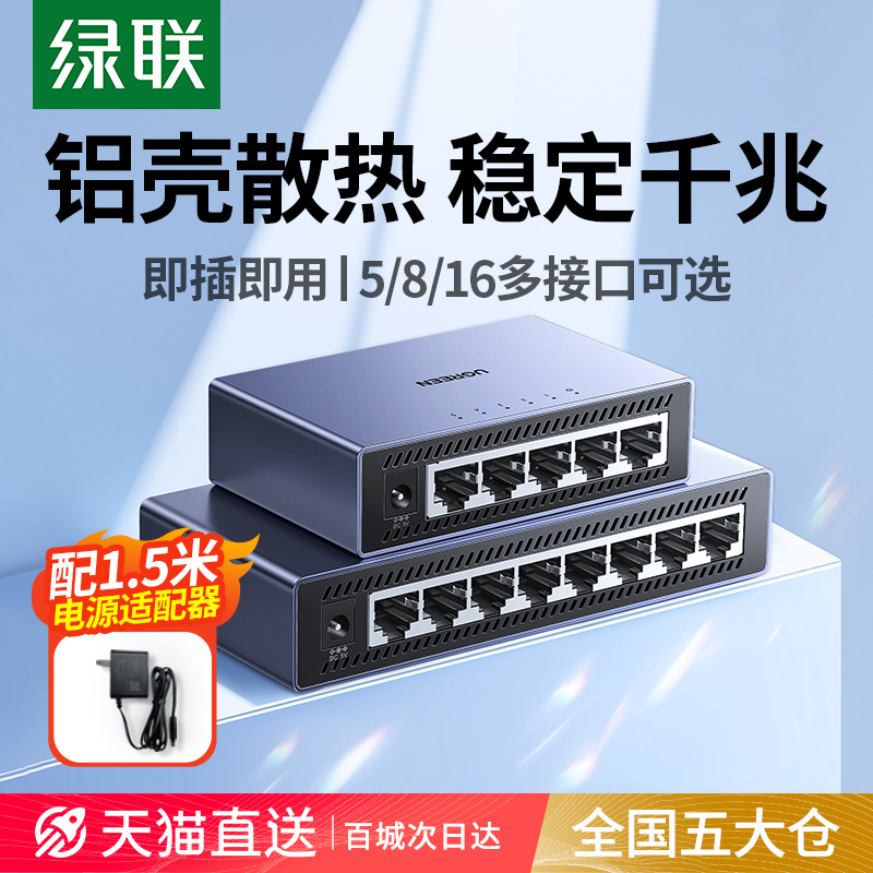 [易洋千璽と同じ] Green Linkスイッチギガビット5ポート80,000ギガビット2.5GネットワークスプリッターPoEネットワークケーブル光モデムルーティングスイッチ変換マルチインターフェース4拡張スプリット100Mブロードバンド