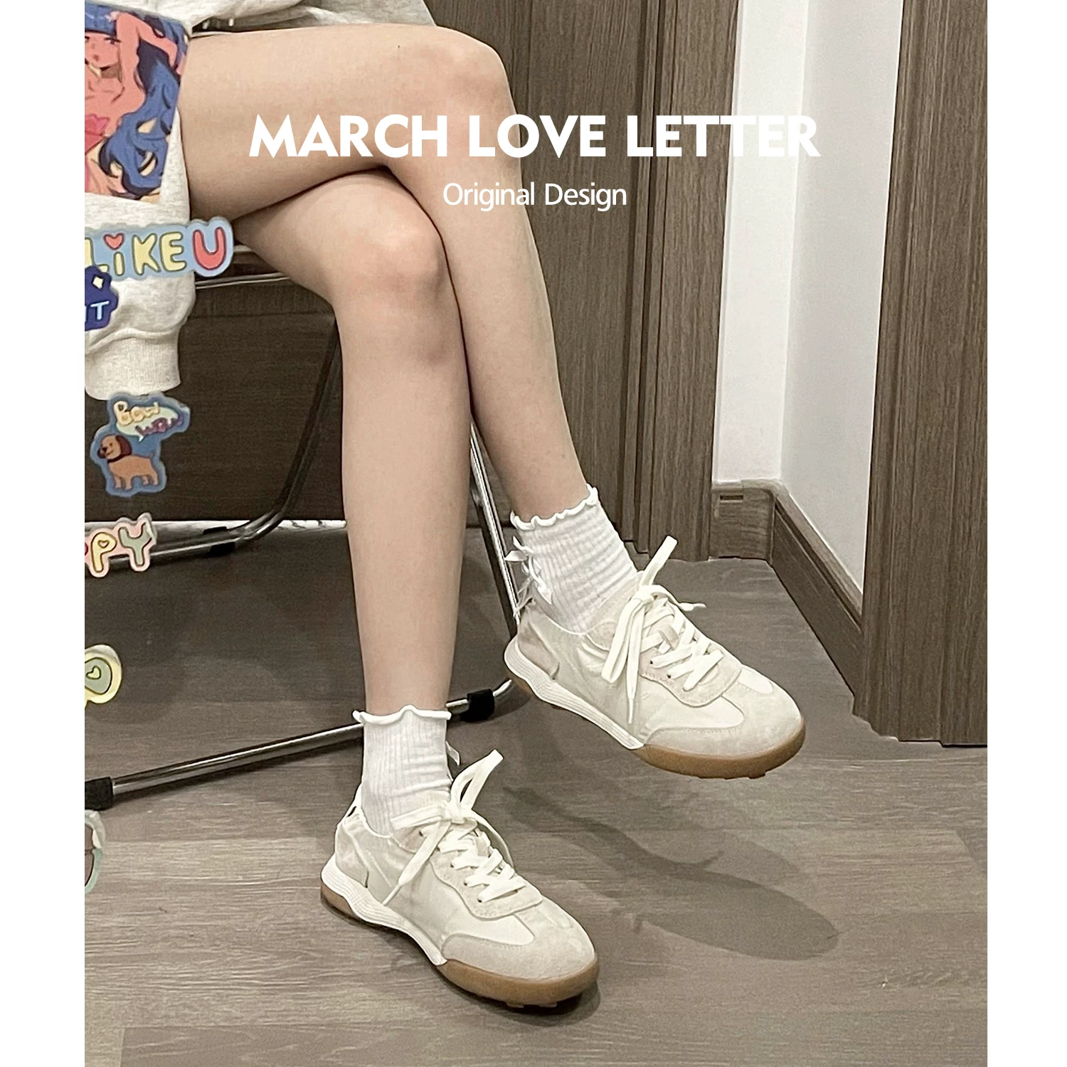 «March Love Letter» Балетная коллекция Lithe ~ Xia Shin Мягкая подошва Обувь для женщин Спортивная обувь