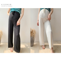 Maternity pants summer new long solid color belly pants tide mom wild fashion straight pants hot mom pants spring and summer tide