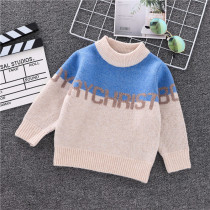 Boys sweater 2021 autumn and winter new small childrens pullover woolen sweater baby knitting wool sweater tide