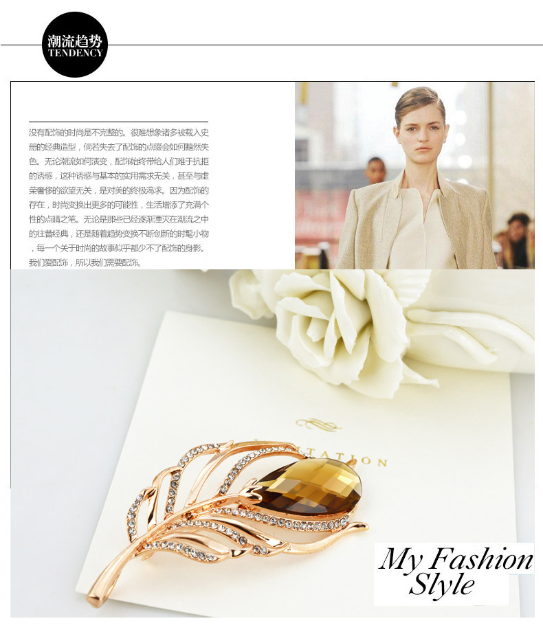 Broche femme en cristal artificiel - Ref 1172168 Image 10