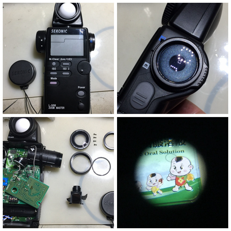SEKONIC Shiguang L-508 ZOOM MASTER light meter repair and maintenance viewfinder foggy mildew