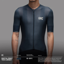 GRC New Printing Machine energy space gray road bike riding suit short sleeve jacket activated carbon antibacterial control
