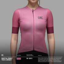 GRC new ladies printing machine energy powder road bike riding clothing short sleeve jacket activated carbon antibacterial control