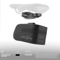 GRC x FIDLOCK magnetic 600ml waterproof reflective road bike riding tail bag