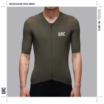 GRC spring and summer new TECH army green solid color road bike riding suit short sleeve top