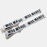 Черные буквы белый нижний ремешок