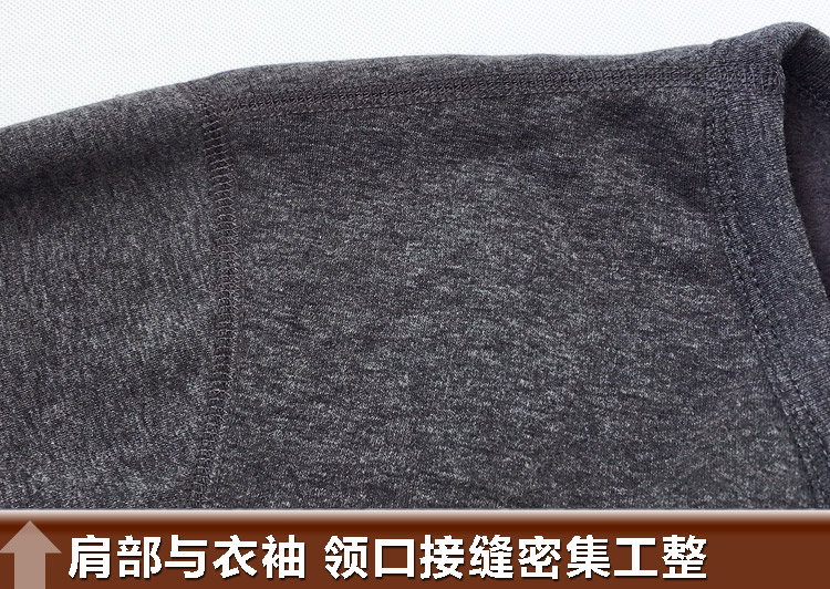 Cotton mùa thu và mùa đông nam cổ tròn cộng với nhung dày đồ lót nhiệt đơn áo dài tay chạm đáy quần áo mùa thu cotton áo len áo ấm nam trung niên