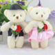 New ice cream bear bouquet bear plush toy flower ອຸປະກອນການຫຸ້ມຫໍ່ຮ້ານດອກໄມ້ສະຫນອງຜູ້ຊາຍແລະແມ່ຍິງຄູ່ໝີ