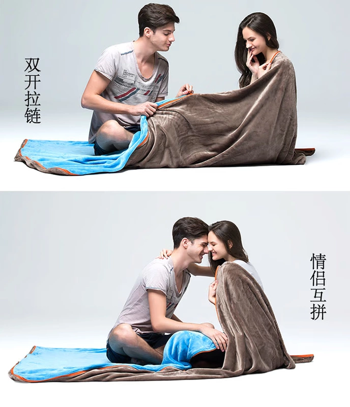 Núi ngoài trời Highrock Sky Stone Đơn phong bì nối mùa hè Flannel Lông cừu Túi ngủ ấm Điều hòa - Túi ngủ
