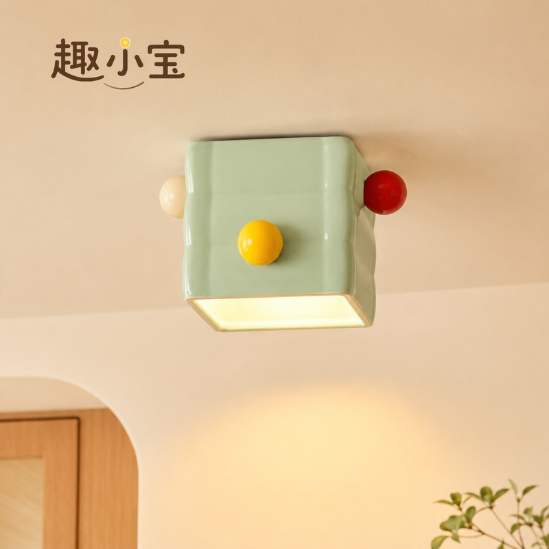 Fun Little Treasure Cup Lamp Dopamine Cheese Pen Holder Ceramic Small Ceiling Lamp Embedded Entryway Bedroom Downlight Spotlight
