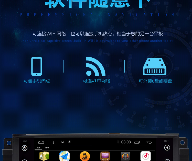 Hướng dẫn JEEP Wrangler Freedom Guest Grand Cherokee Cool Bo Cool Wei Android Navigator Điều khiển âm thanh Một - GPS Navigator và các bộ phận thiết bị giám sát hành trình xe ô tô