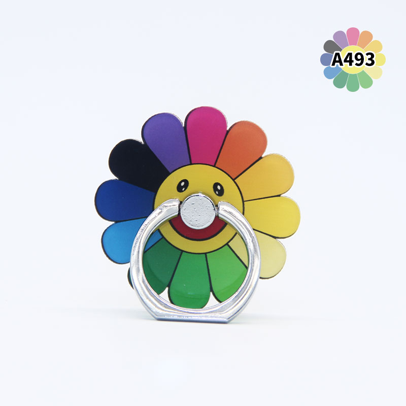Camellia Hoa hướng dương Lười điện thoại di động Đứng cỏ bốn lá Daisy Sun Flower Kim loại Khóa tùy chỉnh - Nhẫn nhẫn vàng tây nữ
