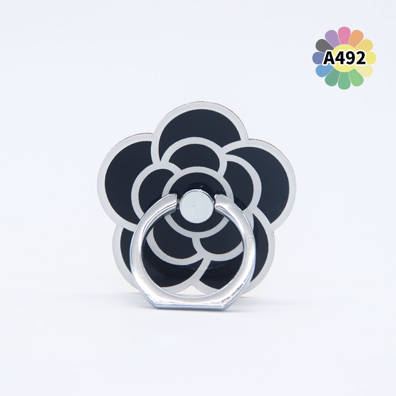 Camellia Hoa hướng dương Lười điện thoại di động Đứng cỏ bốn lá Daisy Sun Flower Kim loại Khóa tùy chỉnh - Nhẫn nhẫn vàng tây nữ