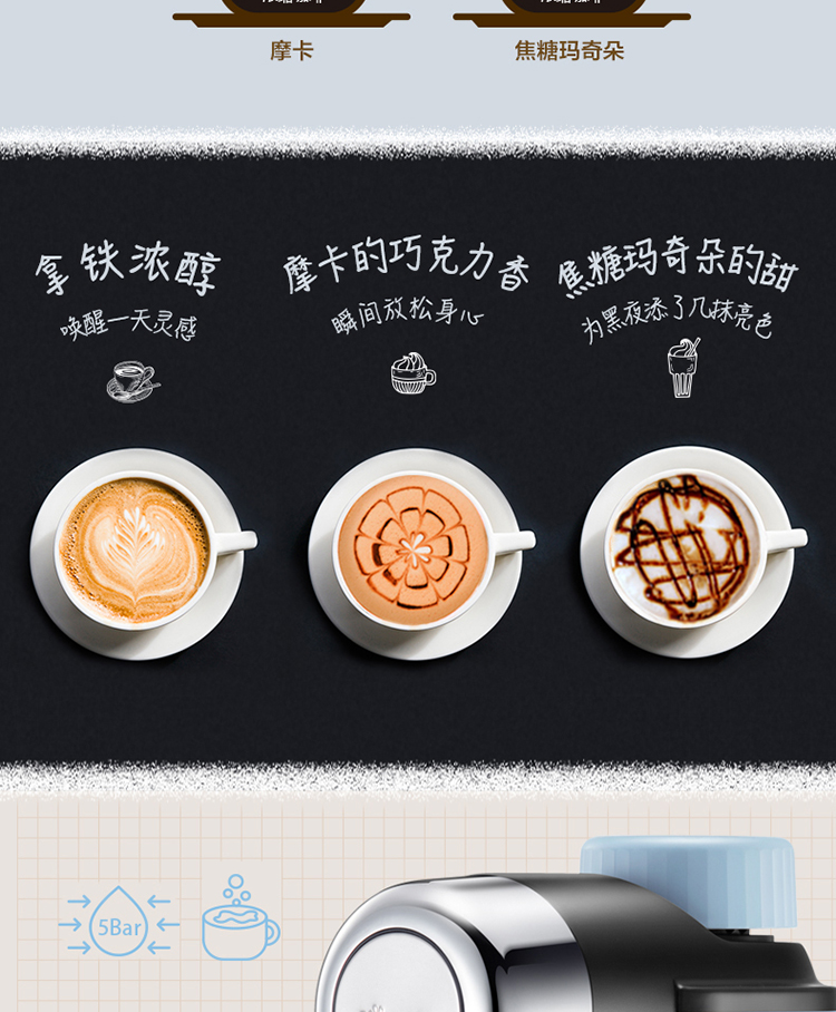 máy pha cà phê espresso mini Máy pha cà phê Bear / Cubs KFJ-A02N1 bán tự động bọt sữa thương mại nhỏ của Ý - Máy pha cà phê máy pha cà phê casadio undici a1