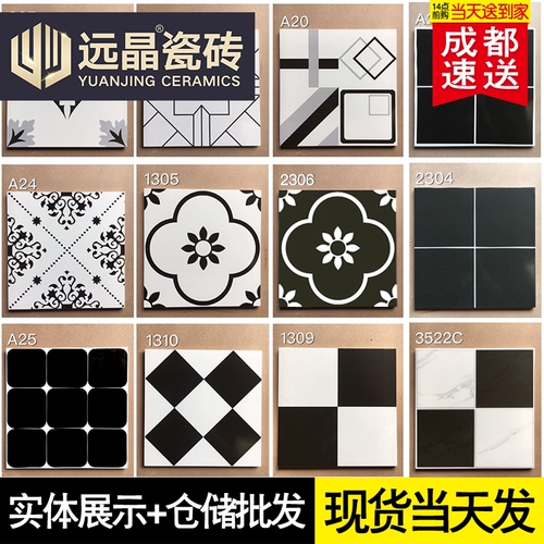 Полная фарфоровая северная черно -белая серая тибетская тибетская 300 линия кухонная плитка на стенах 300 крытая плитка