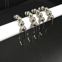 Very smooth telescopic rod hole-free special stainless steel curtain hanging ring Roman rod curtain buckle Metal hook ring