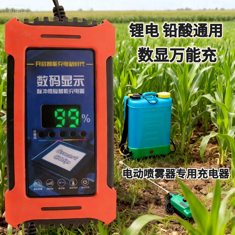 Special Charger for Electric Sprayers, Digital Display Charger, Universal Charger for Horizontal and Vertical Ports, Genuine Original Product