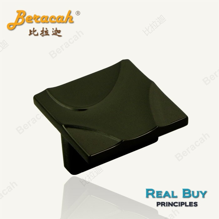 Bilaga modern minimalist black handle art square double hole minimalist overall cabinet drawer cabinet door furniture door handle