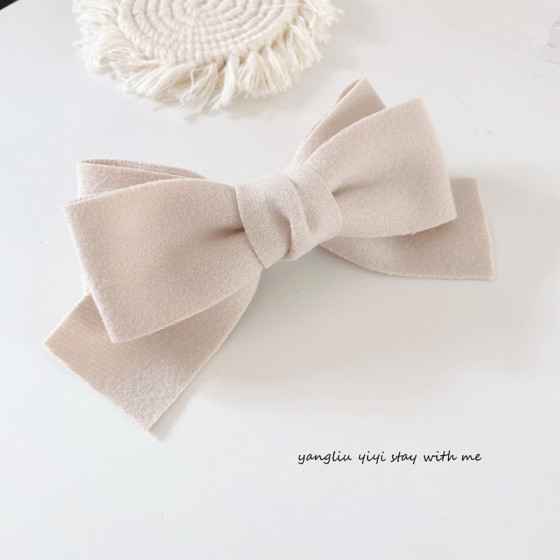 Woolen autumn and winter oversized hairpin hairpin bow top clip spring clip Korean imported woolen hair accessories hair accessories