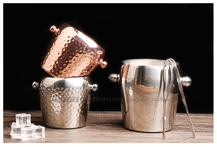 Thùng đá inox 304 thùng đá mạ vàng thùng rượu vang thùng rượu vang thùng đá thùng nhỏ thùng rượu sâm banh ly uống whisky