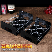 Bar KTV octagonal beer cup holder goblet round acrylic plastic 12-hole bracket can be customized