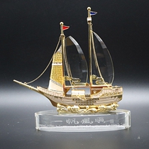  Crystal boat smooth sailing handicraft decoration Company meeting Classmate party veterans custom business creative gifts