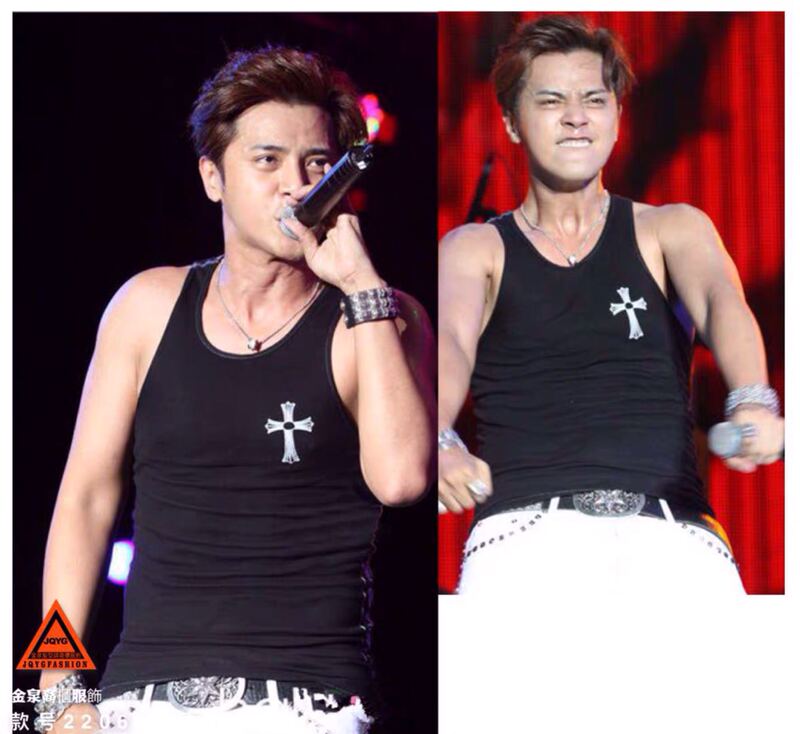 Summer New Style Sweat Vest with Cross T-Shaped Arc Print, Elastic Cotton Sports Vest, Trendy Influencer Base Shirt