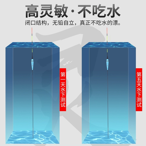 Свинцовый поплавок двойного назначения, работающий днем ​​и ночью, электронный светящийся поплавок для сельди с черной ямкой, стандартный поплавок для жуликов, бессвинцовый самонесущий нано-поплавок для рыбы