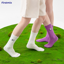 FIRSTMIX 3 Double Dress New Pangson Hearts Coarse Needle Embroidered Woman Socks in Sox Wind Cotton Socks Cute