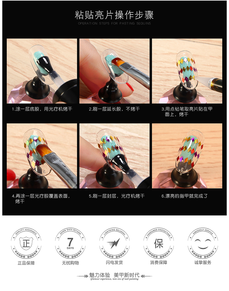 Micro Công cụ làm móng tay Gel mở rộng trị liệu Gel trong suốt Gel tăng cường khoan keo có thể tháo rời Mô hình keo Nail dụng cụ làm nail cơ bản