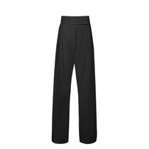 Lily custom fashion trend slim thin casual solid color high waist leg long suit pants