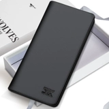 Septwolves, длинный бумажник для друга, кожаный картхолдер, из натуральной кожи