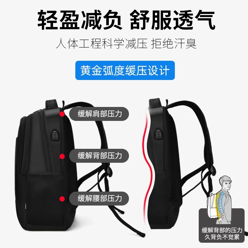 Septwolves, capacious trend backpack, high-end school bag for students, laptop